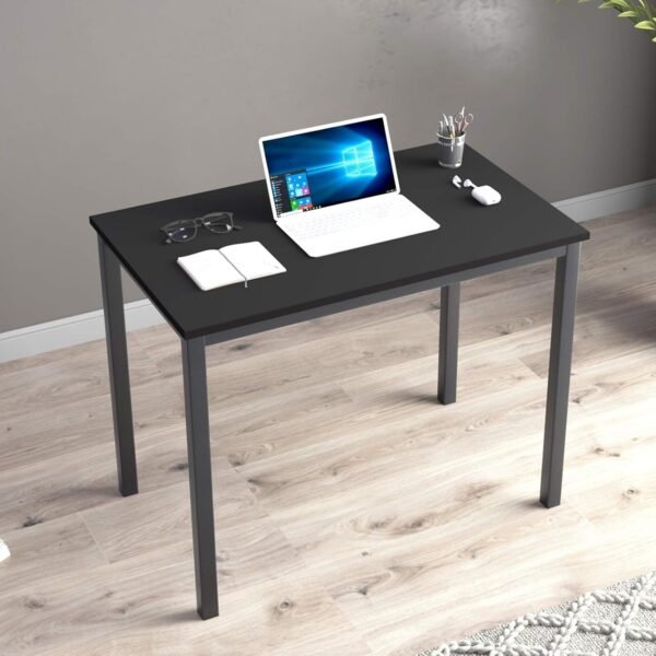 soges 39.4 inches Desk Small Computer Desk Home Office Table Writing Desk Study Table Dining Table Computer Workstations Black GCP2AC3-100BK - Image 6