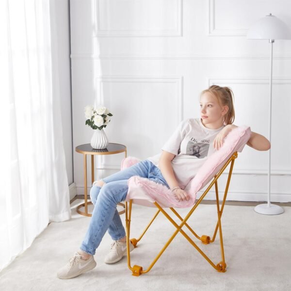 Mongolian Butterfly Chair, Blush - Image 8