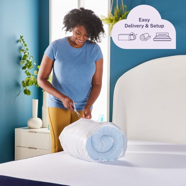 Sleep Innovations Dual Layer 4 Inch Memory Foam Mattress Topper, Queen Size, Medium Support, 2 Inch Cooling Gel Memory Foam Plus 2 Inch Pillow Top Cover - Image 7