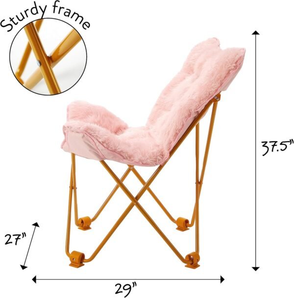 Mongolian Butterfly Chair, Blush - Image 3