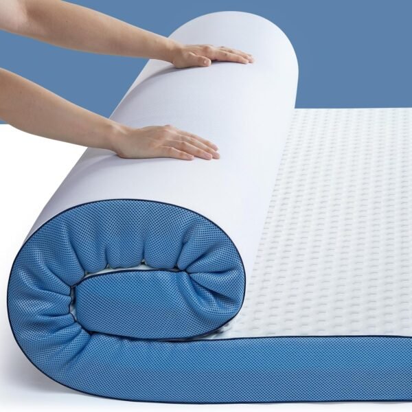 PERLECARE 3 Inch Firm Mattress Topper Twin XL Size, Cooling Gel-Infused Memory Foam Bed Topper, High-Density Mattress Pad with Removable Soft Cover, CertiPUR-US Certified
