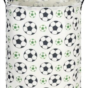 19.7″ Football Laundry Basket,Kids Dirty Clothes Hamper,Waterproof Toys Storage Bin,Room Decor,Gift Baskets,Baby Nursery Hamper(Football)