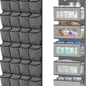 homyfort Over the Door Organizer with Side Pockets & Over Door Shoe Organizer