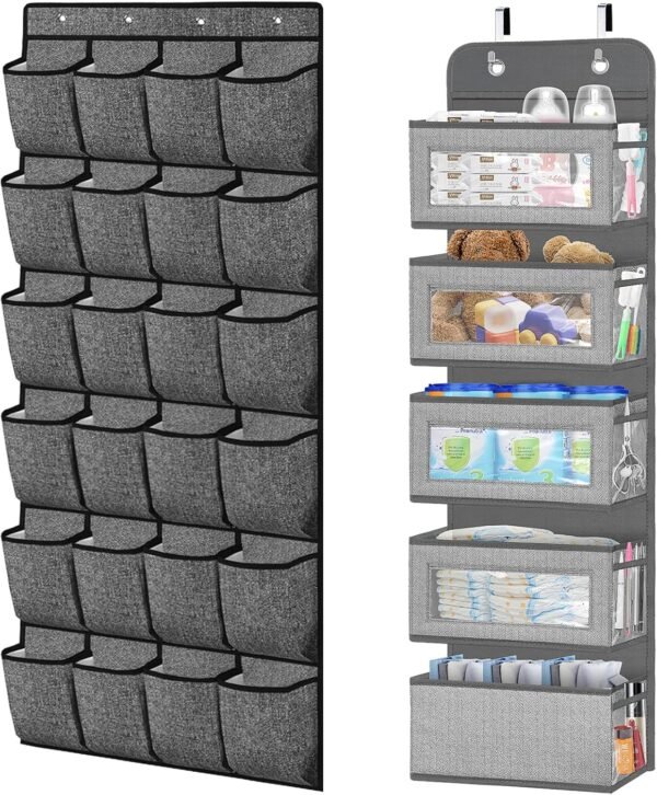 homyfort Over the Door Organizer with Side Pockets & Over Door Shoe Organizer