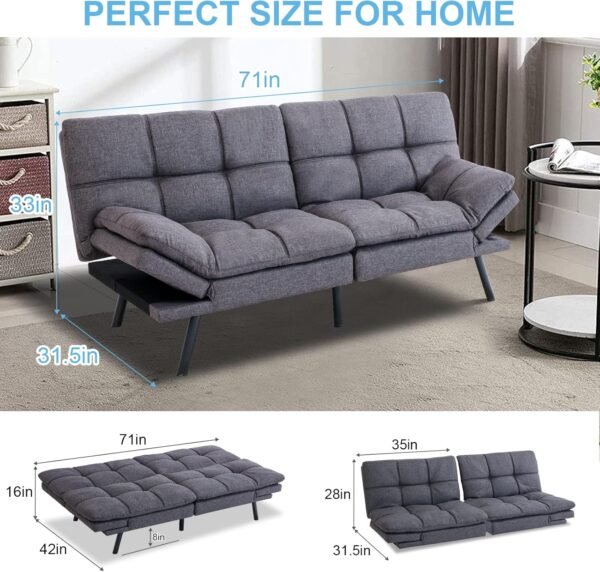 Opoiar FA-DGY-New Sofabed, Dark Grey - Image 2