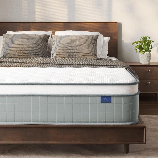 Vesgantti Twin XL Mattress, 12 Inch Hybrid XL Twin Mattress in a Box, Pressure Relief Extra Long Twin Mattresses with Breathable Memory Foam & Individual Pocket Spring, Medium Firm - Image 2