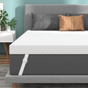 3 Inch Firm Mattress Topper Twin, Gel Infused Ventilated Bed Topper for Back Pain Relief – Firm Foam Mattress Topper, CertiPUR-US Certified