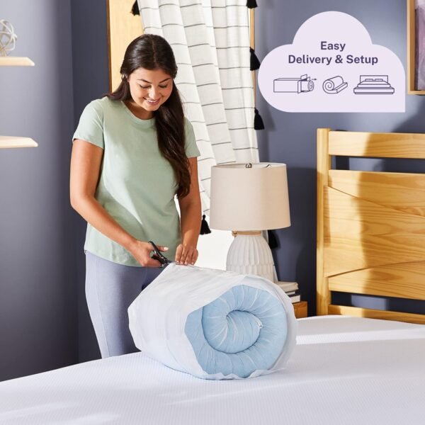 Sleep Innovations Cooling Gel Memory Foam Mattress Topper, 2 Inches, Twin XL - Image 4