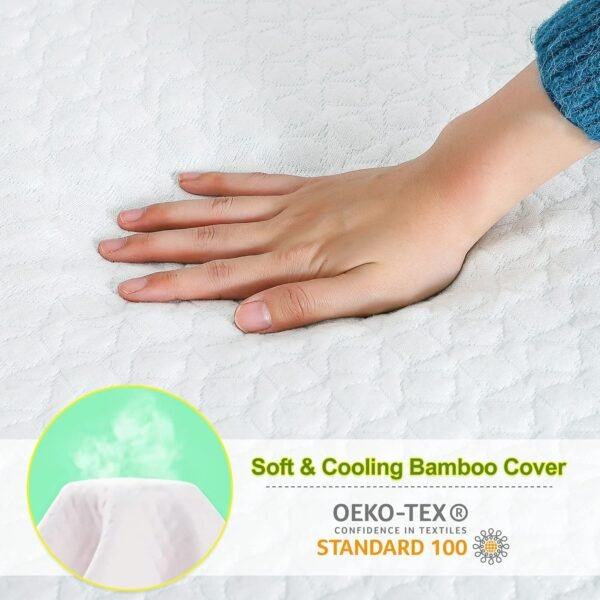 Full Mattress Topper 2-Inch, Assile Dual-Layer Memory Foam Bed Topper with Breathable Removable Cover, Medium Firm Foam Mattress Pad - Image 5