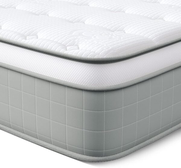 Vesgantti Twin XL Mattress, 12 Inch Hybrid XL Twin Mattress in a Box, Pressure Relief Extra Long Twin Mattresses with Breathable Memory Foam & Individual Pocket Spring, Medium Firm