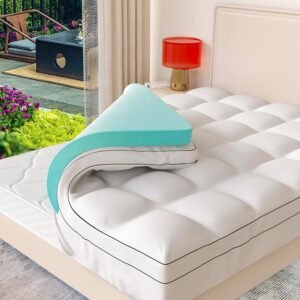 Twin XL Mattress Topper, 39×80 inch, Pillow Top, Washable, White