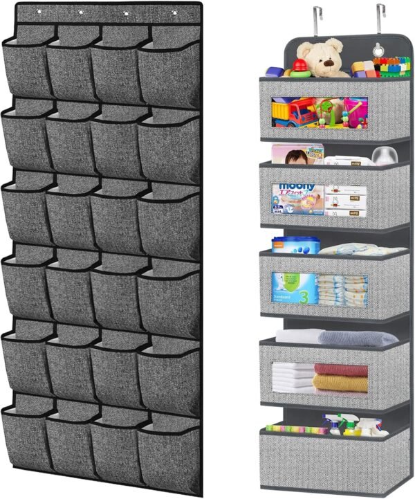 homyfort Over the Door Hanging Organizer storage with 5 Big Pockets