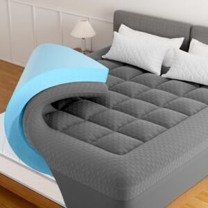 Pillow Top Mattress Topper Twinxl Size, AprLeaf 3 Inch Dual Layer Mattress Topper, 1 Inch Cooling Pillow Topper and 2 Inch Gel Memory Foam Mattress Topper for Back Pain