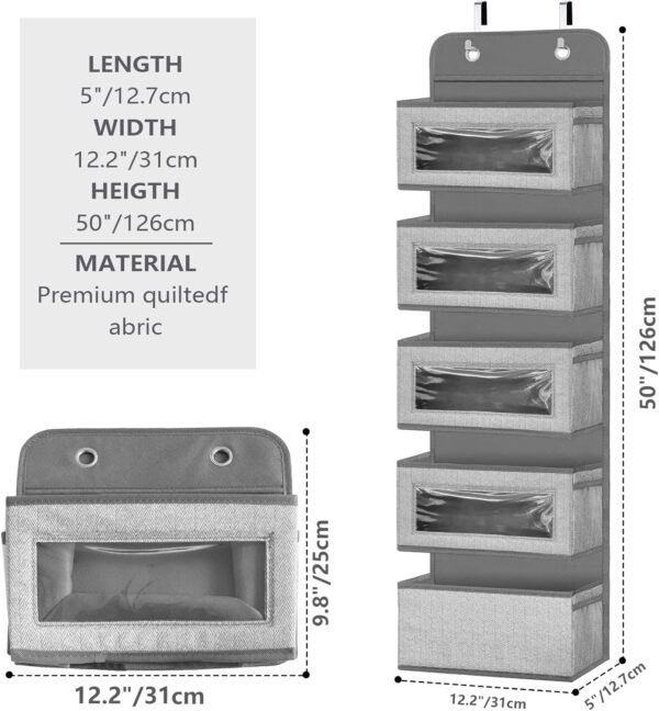 homyfort Over the Door Organizer with Side Pockets & Over Door Shoe Organizer - Image 2