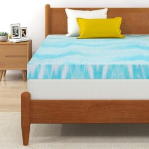 IULULU Mattress Topper, 4 Inch Gel Memory Foam Mattress Topper, Twin, CertiPUR-US Certified