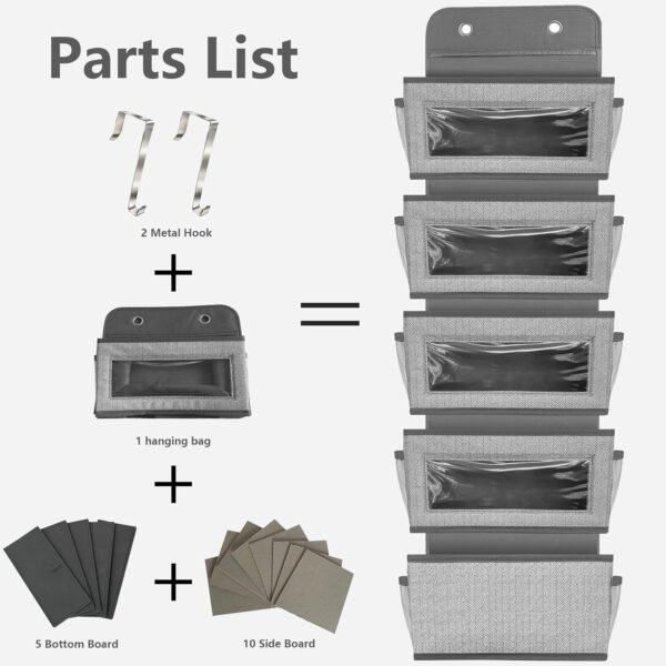 homyfort Over the Door Organizer with Side Pockets & Over Door Shoe Organizer - Image 5