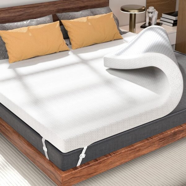 3 Inch Gel Memory Foam Mattress Topper Twin XL, Cooling Mattress Topper with Removable & Washable Bamboo Cover, CertiPUR-US Certified - Image 6