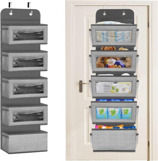 homyfort Over the Door Organizer with Side Pockets & Over Door Shoe Organizer - Image 3