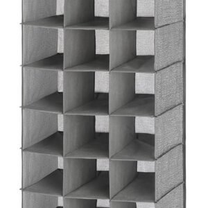 Whitmor, Crosshatch Gray, Hanging Shoe Shelves Closet Organizer, 30 Section