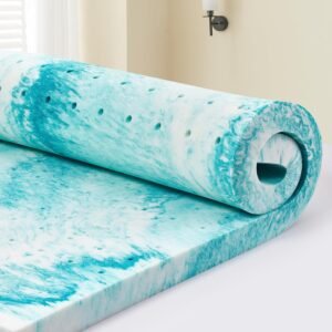 3 inch Memory Foam Mattress Topper Twin XL for College and Dorm, Gel Infused Memory Foam Mattress Pad for Pressure Relief, 38×80 Inches