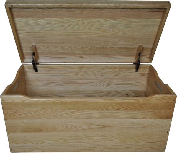 36” Wooden Storage Chest – Handmade Amish Hope Chest – Storage Trunk w/Anti-Slam Hinges – Solid Wooden Chest w/Handles – Clothing, Keepsake & Blanket Chest (Oak Wood, Natural Stain, 36”) - Image 3