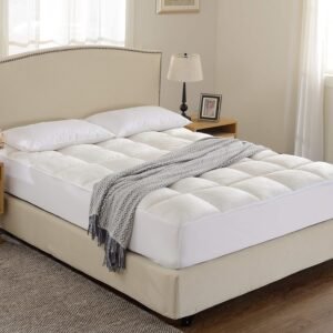 Cheer Collection Ultra Plush Mattress Topper – Overfilled Deep Pocket Pillowtop Topper for Extra Sleeping Comfort – Twin XL
