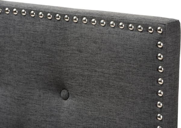 Baxton Studio Windsor Modern and Contemporary Dark Grey Fabric Twin Size Headboard - Image 3