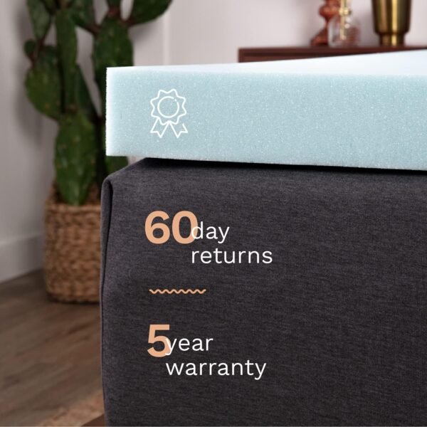 ViscoSoft Memory Foam Mattress Topper Twin - 2 Inch Reflex Gel Mattress Pad CertiPUR-US Certified - Image 4