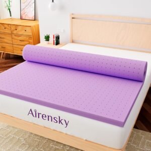3 Inch Memory Foam Mattress Topper, Cooling Gel Mattress Topper for Twin XL(39″x80″) Size Bed, Soft Mattress Topper,Back Pain Pressure Relief, Ventilated, No Flavor, CertiPUR-US Certified