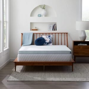 Lucid 4 Inch Bamboo Charcoal Topper and Lucid Zippered Enclosure Mattress Topper Cover, Twin XL