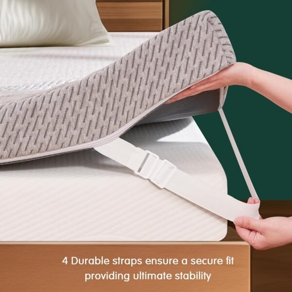 CHUN YI 3 Inch Twin XL Memory Foam Mattress Topper College Dorm, Bed Topper with Soft Cover for Pressure Relief, Breathable Mattress Pad for Sleeper Sofa, RV, Camper, CertiPUR-US Certified - Image 3