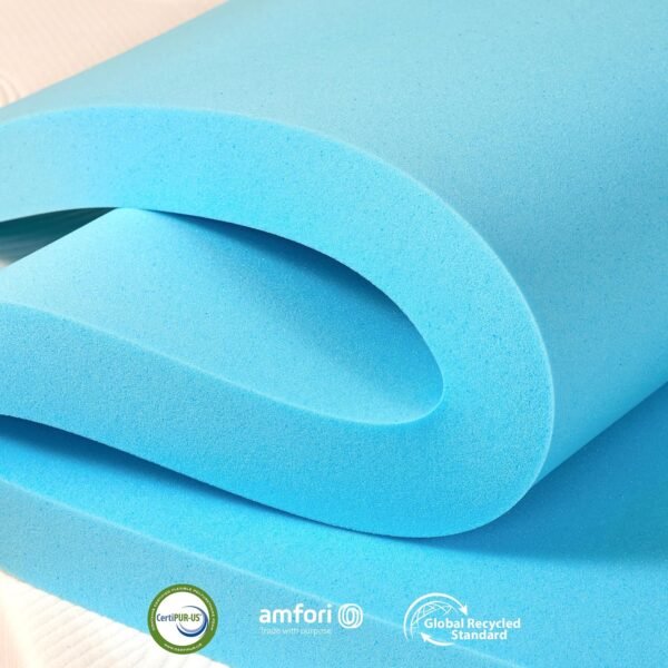 CHUN YI 3 Inch Twin XL Memory Foam Mattress Topper College Dorm, Bed Topper with Soft Cover for Pressure Relief, Breathable Mattress Pad for Sleeper Sofa, RV, Camper, CertiPUR-US Certified - Image 6