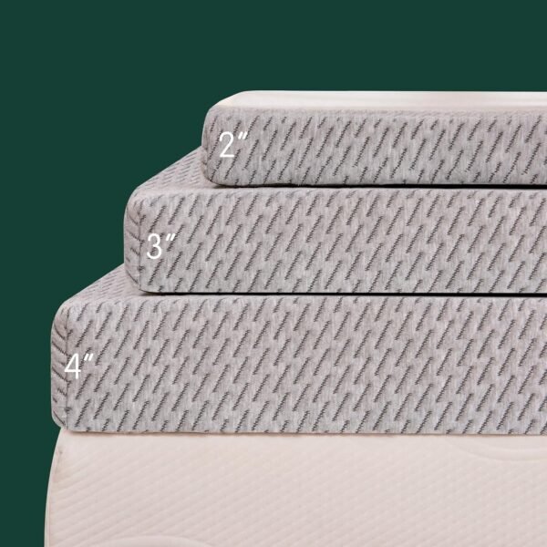 CHUN YI 3 Inch Twin XL Memory Foam Mattress Topper College Dorm, Bed Topper with Soft Cover for Pressure Relief, Breathable Mattress Pad for Sleeper Sofa, RV, Camper, CertiPUR-US Certified - Image 9