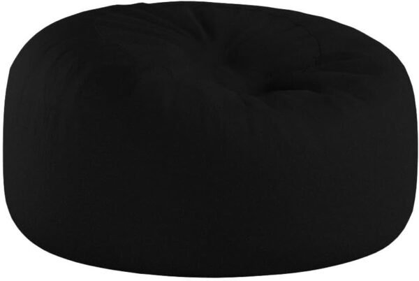 ULTIMATE SACK 6ft Bean Bag Chair, Oversize Bean Bag Chair for Adults, Comfy Chair Bean Bag Couch Lounge Sofa Loveseat Furniture | Black Suede - Image 6