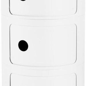 Kartell Componibili Mat 498803, Container White Matte, Diameter 32 x H 58 cm