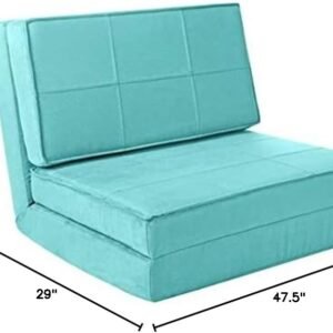Ultra Suede Convertible Flip Chair, Teal