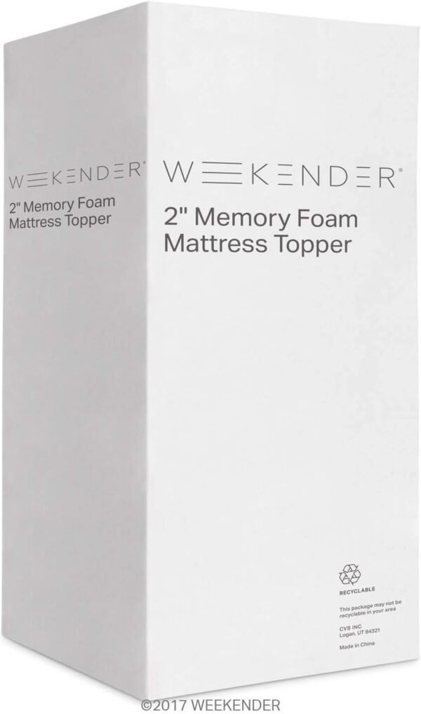WEEKENDER Mattress Topper, Twin XL, 2 Inch, Ventilated Memory Foam - Ventilated Design - Relieves Pressure - Image 7