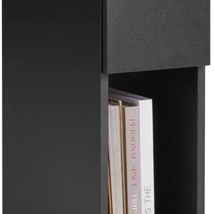 SoBuy End Table, Side Table with Storage Drawer, Nightstand Bedside Table for Small Spaces, Black FBT111-SCH