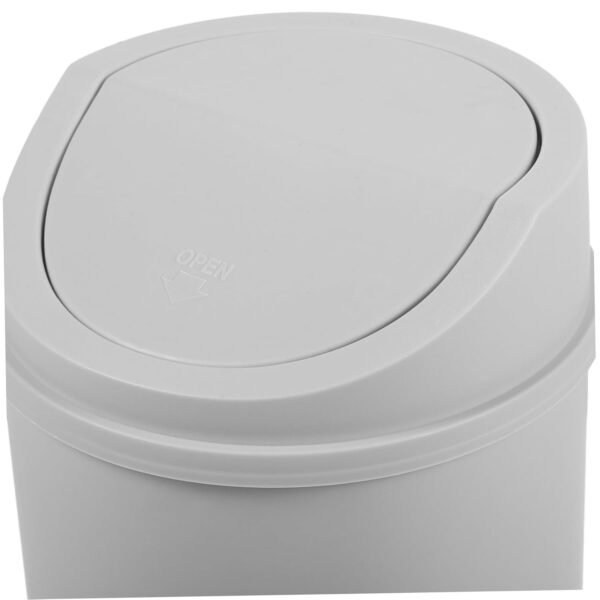 Desktop Trash Can with Lid Swing Top Garbage Bin for Home Office Dorm Bedroom Bathroom College Desk Wastebasket - Image 5
