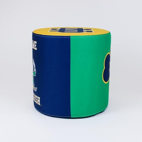 Goldie 17-inch Round University of Notre Dame Fighting Irish Ottoman for College Fans - Image 2