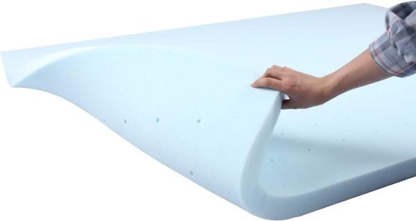 Clara Clark Memory Foam Mattress Topper - 2 Inch Queen Mattress Topper, Ventilated Design & Cooling Gel Infused Mattress Pads for Sleeper, College Dorm Room Essentials Mattress Topper Queen Size 2" - Image 2