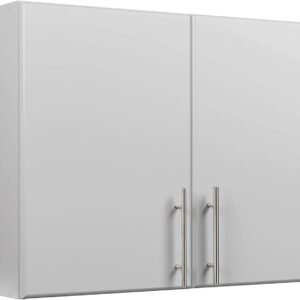 Prepac Light Gray Cabinet: Elite Wall Cabinet, GEW-3224 Garage Cabinet with Storage Shelf, Stackable 16″D x 32″W x 24″H, Perfect as a Garage Storage Cabinet with Doors and Shelves