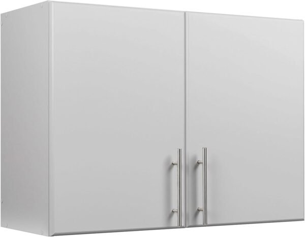 Prepac Light Gray Cabinet: Elite Wall Cabinet, GEW-3224 Garage Cabinet with Storage Shelf, Stackable 16"D x 32"W x 24"H, Perfect as a Garage Storage Cabinet with Doors and Shelves