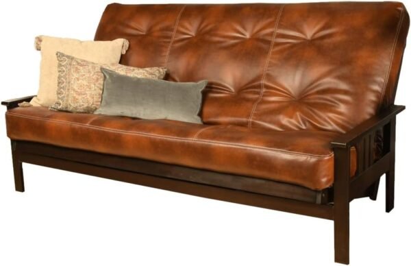 Kodiak Furniture Monterey Espresso Queen-Size Futon with Saddle Brown Mattress - Image 2