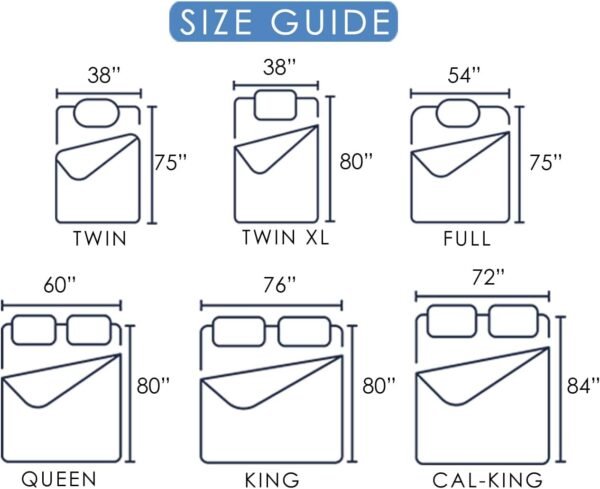 Marine Moon Mattress Topper Queen, Cooling Pillow Top Mattress Topper, Extra Thick Plush Mattress Pad Cover, Overfilled with 7D Down Alternative, Relief Back Pain, Soften Hard Mattress, 80'' x 60'' - Image 8