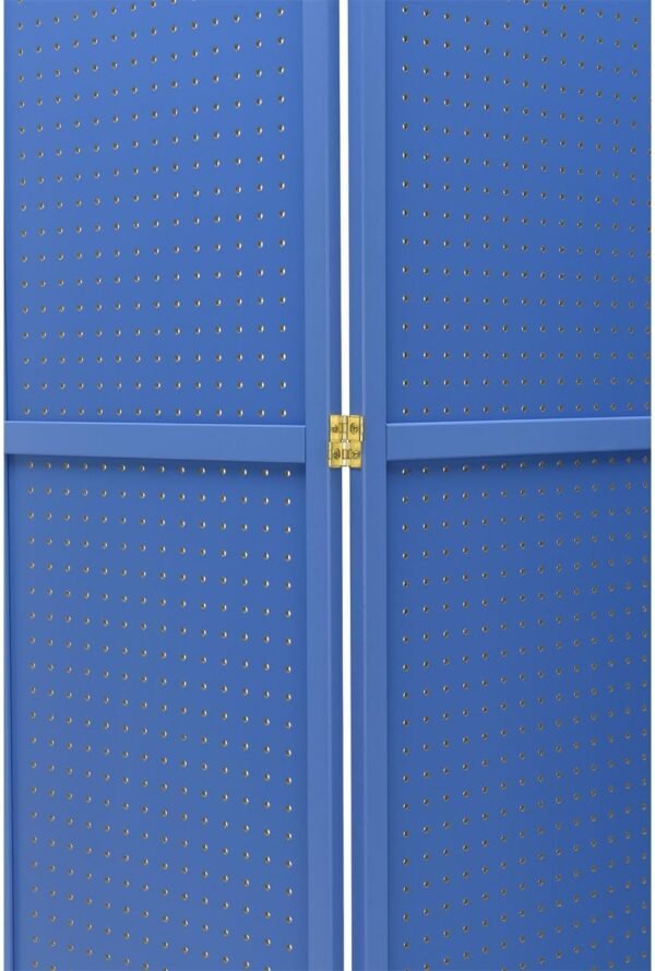 4 Panels Room Divider Folding Screen Pegboard Insert Blue Color 71' High x 70" Wide - Image 3