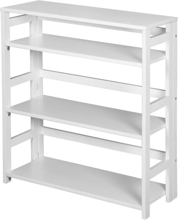 Regency Flip Flop Folding Bookcase, 34" x 30", White