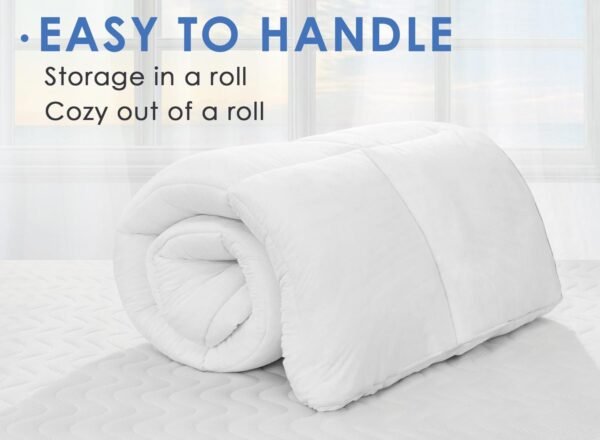 Marine Moon Mattress Topper Queen, Cooling Pillow Top Mattress Topper, Extra Thick Plush Mattress Pad Cover, Overfilled with 7D Down Alternative, Relief Back Pain, Soften Hard Mattress, 80'' x 60'' - Image 4