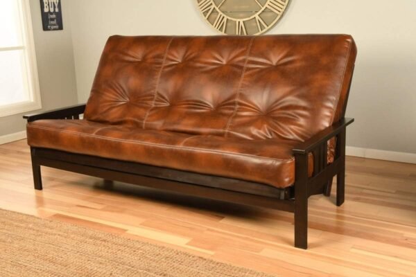 Kodiak Furniture Monterey Espresso Queen-Size Futon with Saddle Brown Mattress - Image 6