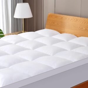 VALUXE Twin XL Mattress Topper Cooling Pillow Top Fitted Mattress Pad Cover Extra Thick Bed Topper Down Alternative Soft Mattress Protector for Back Pain Relief with 8-21 Inch Deep Pocket